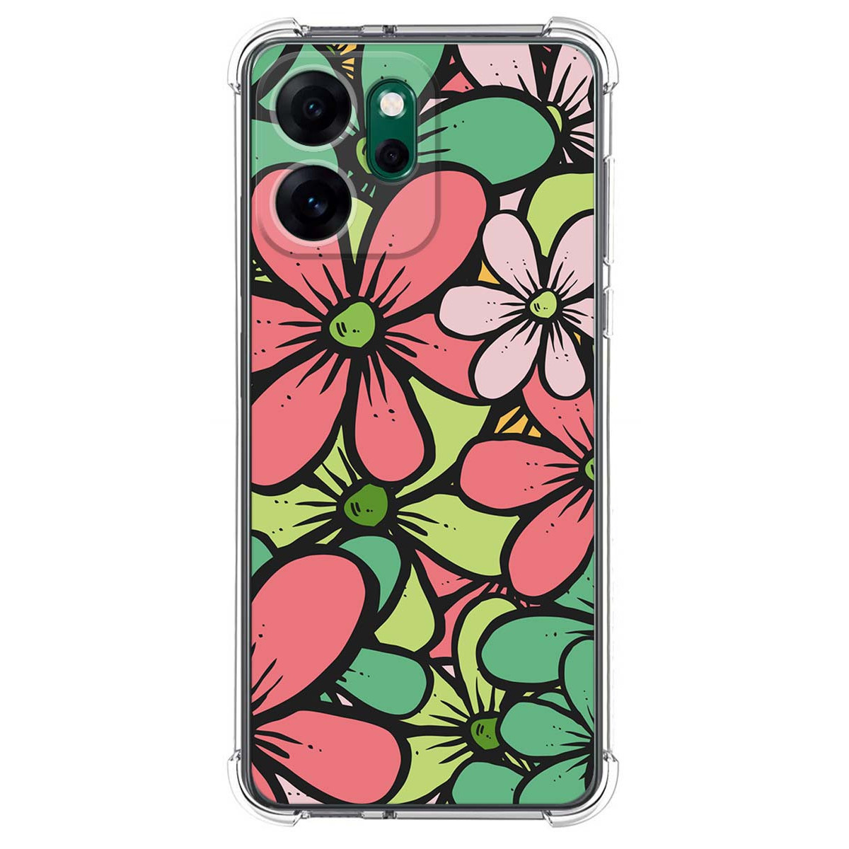 Funda Silicona Antigolpes para Oppo Reno 14 FS / 14FS 5G diseño Flores 02 Dibujos