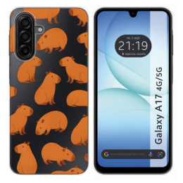 Funda Silicona Transparente para Samsung Galaxy A17 4G / 5G diseño Capibara 02 Dibujos