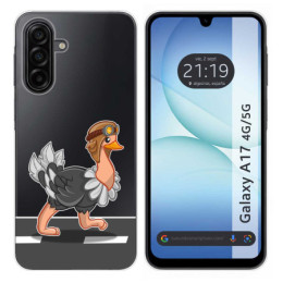 Funda Silicona Transparente para Samsung Galaxy A17 4G / 5G diseño Avestruz Dibujos