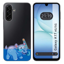 Funda Silicona Transparente para Samsung Galaxy A17 4G / 5G diseño Hipo Dibujos