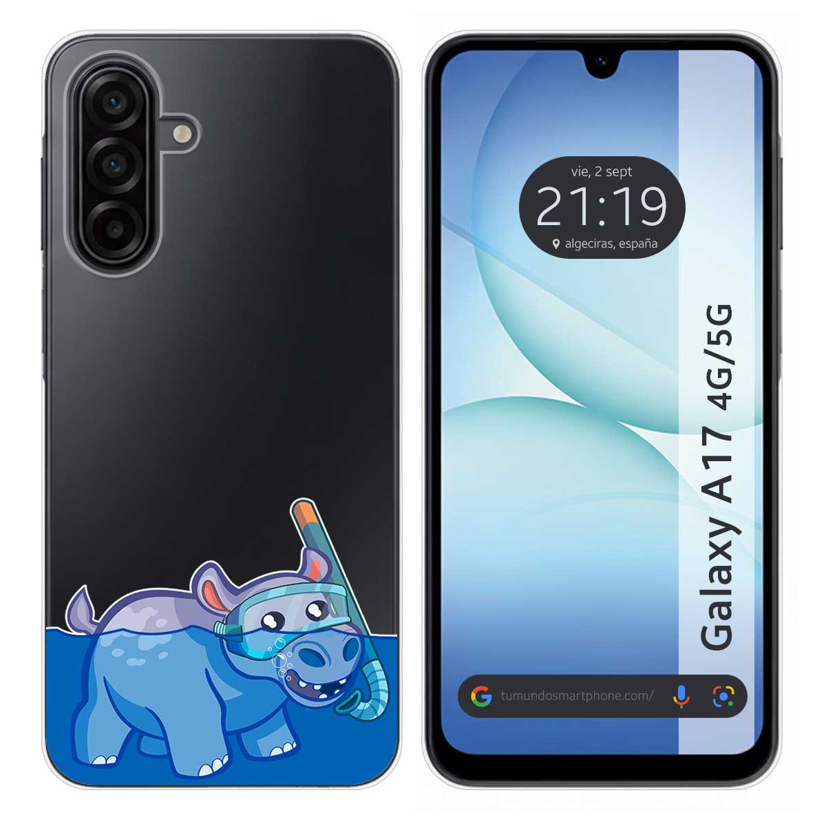 Funda Silicona Transparente para Samsung Galaxy A17 4G / 5G diseño Hipo Dibujos