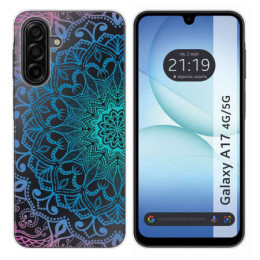 Funda Silicona Transparente para Samsung Galaxy A17 4G / 5G diseño Mandala Dibujos