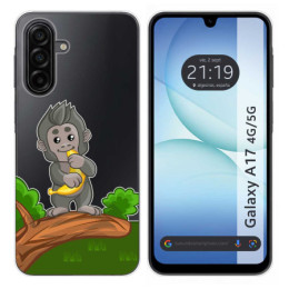 Funda Silicona Transparente para Samsung Galaxy A17 4G / 5G diseño Mono Dibujos