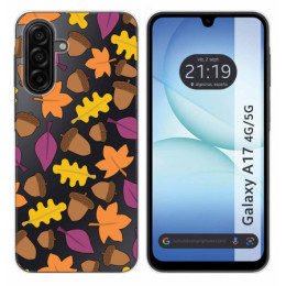 Funda Silicona Transparente para Samsung Galaxy A17 4G / 5G diseño Otoño Dibujos