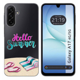 Funda Silicona Transparente para Samsung Galaxy A17 4G / 5G diseño Summer Dibujos