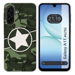 Funda Silicona para Samsung Galaxy A17 4G / 5G diseño Camuflaje 01 Dibujos