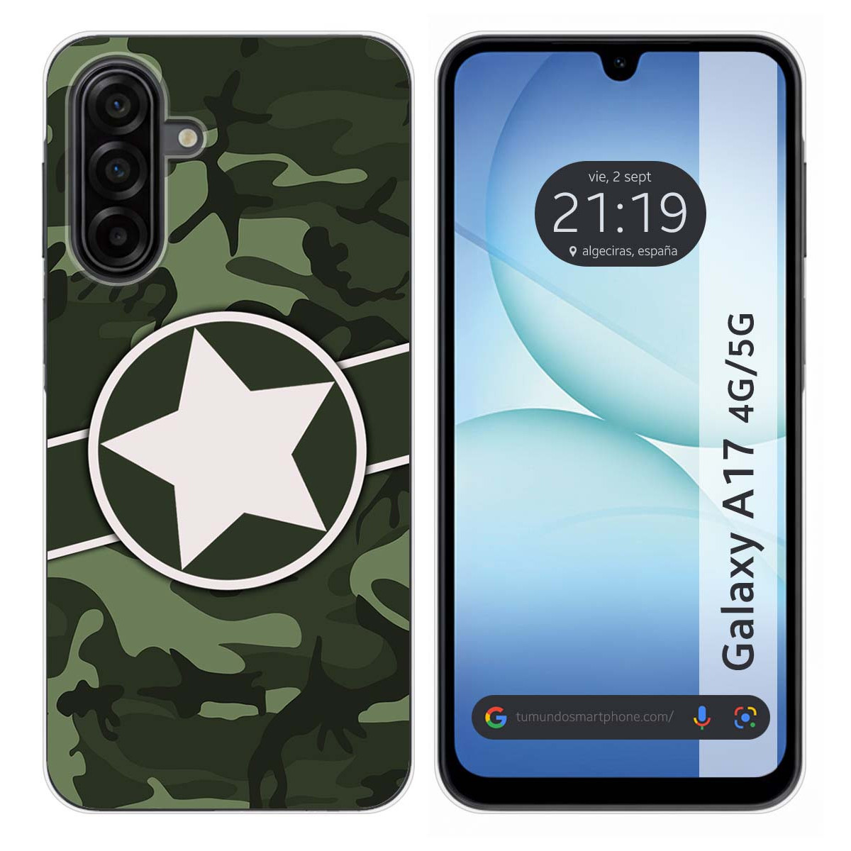 Funda Silicona para Samsung Galaxy A17 4G / 5G diseño Camuflaje 01 Dibujos