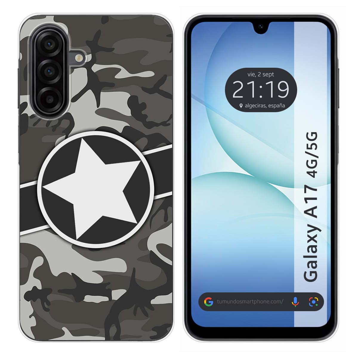 Funda Silicona para Samsung Galaxy A17 4G / 5G diseño Camuflaje 02 Dibujos