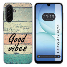 Funda Silicona para Samsung Galaxy A17 4G / 5G diseño Madera 01 Dibujos