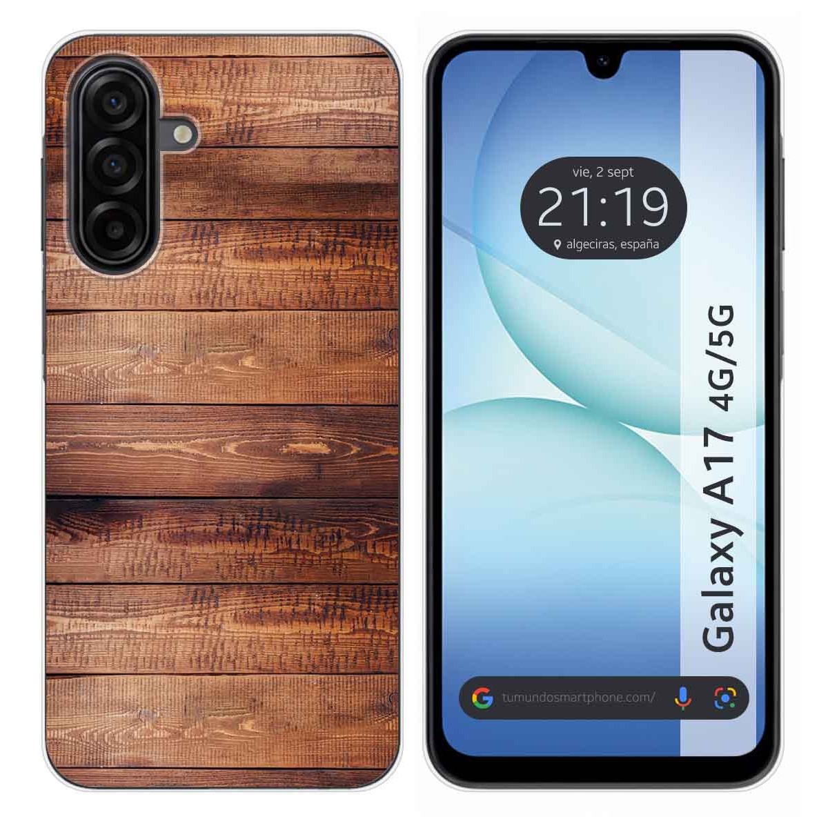 Funda Silicona para Samsung Galaxy A17 4G / 5G diseño Madera 02 Dibujos