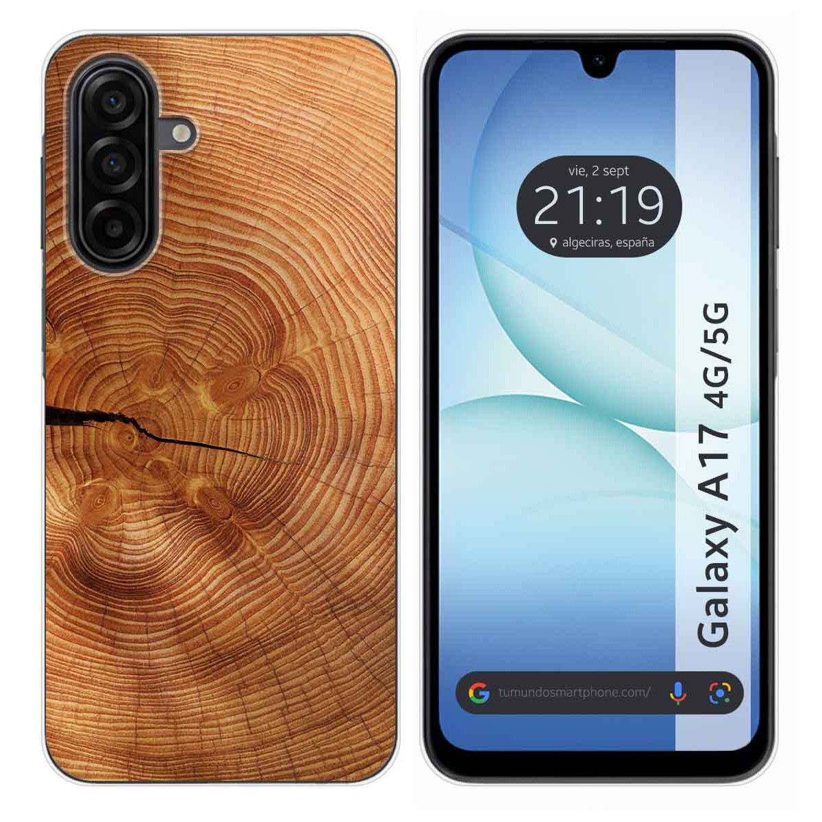 Funda Silicona para Samsung Galaxy A17 4G / 5G diseño Madera 04 Dibujos