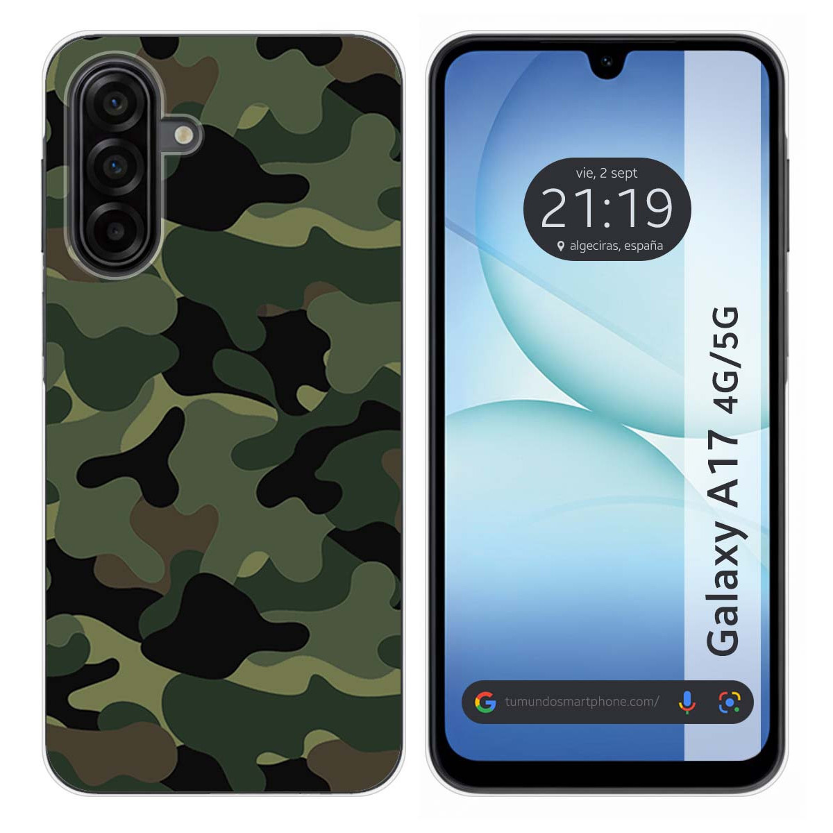 Funda Silicona para Samsung Galaxy A17 4G / 5G diseño Camuflaje Dibujos