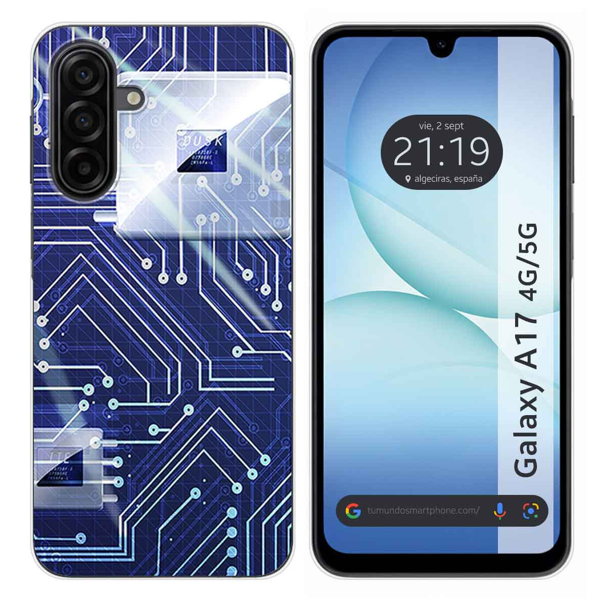 Funda Silicona para Samsung Galaxy A17 4G / 5G diseño Circuito Dibujos