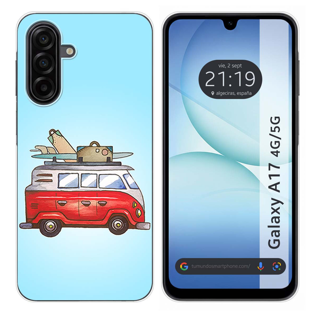 Funda Silicona para Samsung Galaxy A17 4G / 5G diseño Furgoneta Dibujos