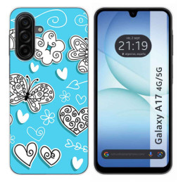Funda Silicona para Samsung Galaxy A17 4G / 5G diseño Mariposas Dibujos