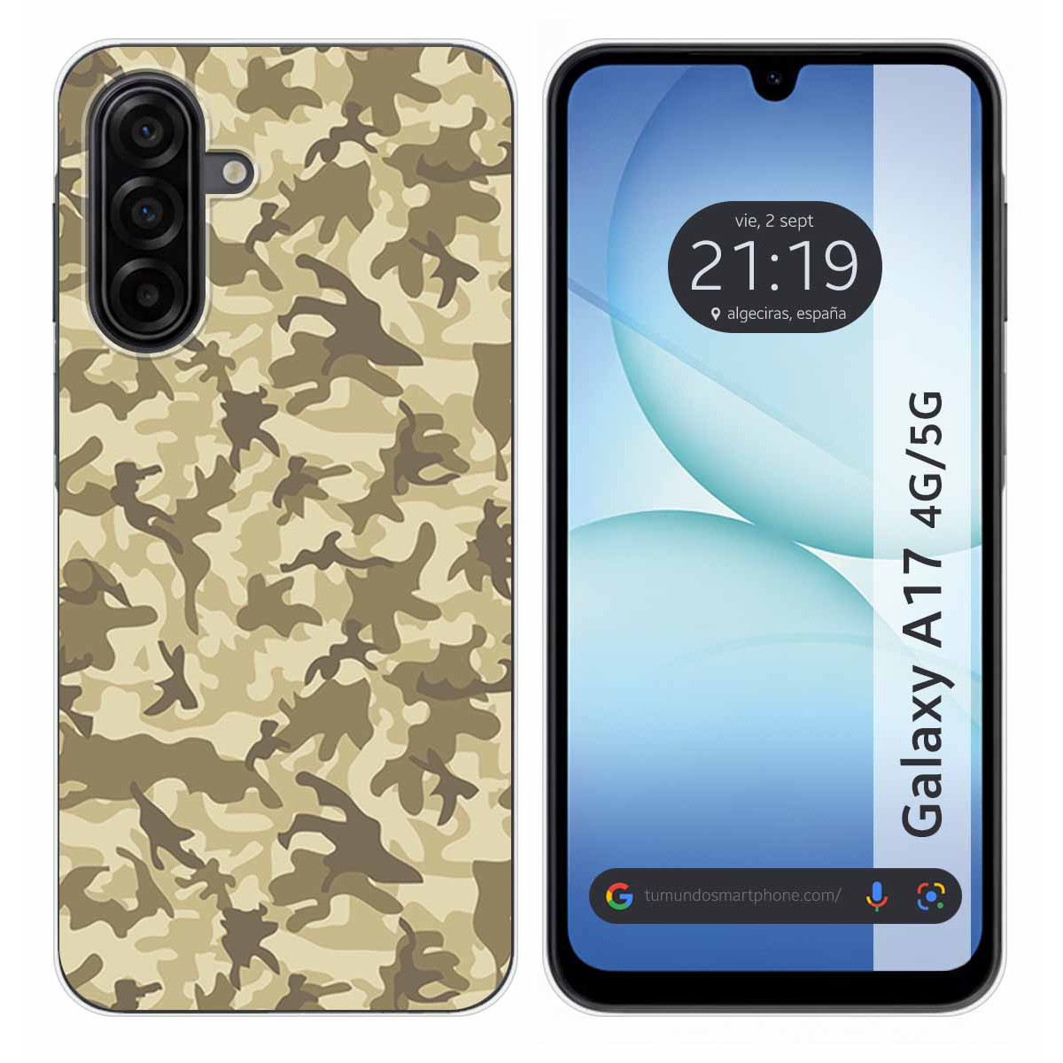 Funda Silicona para Samsung Galaxy A17 4G / 5G diseño Sand Camuflaje Dibujos