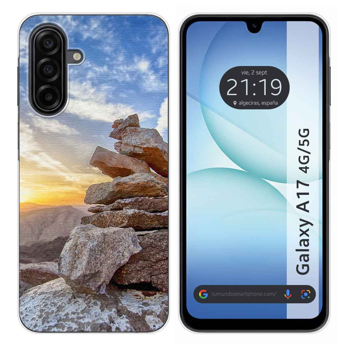 Funda Silicona para Samsung Galaxy A17 4G / 5G diseño Sunset Dibujos