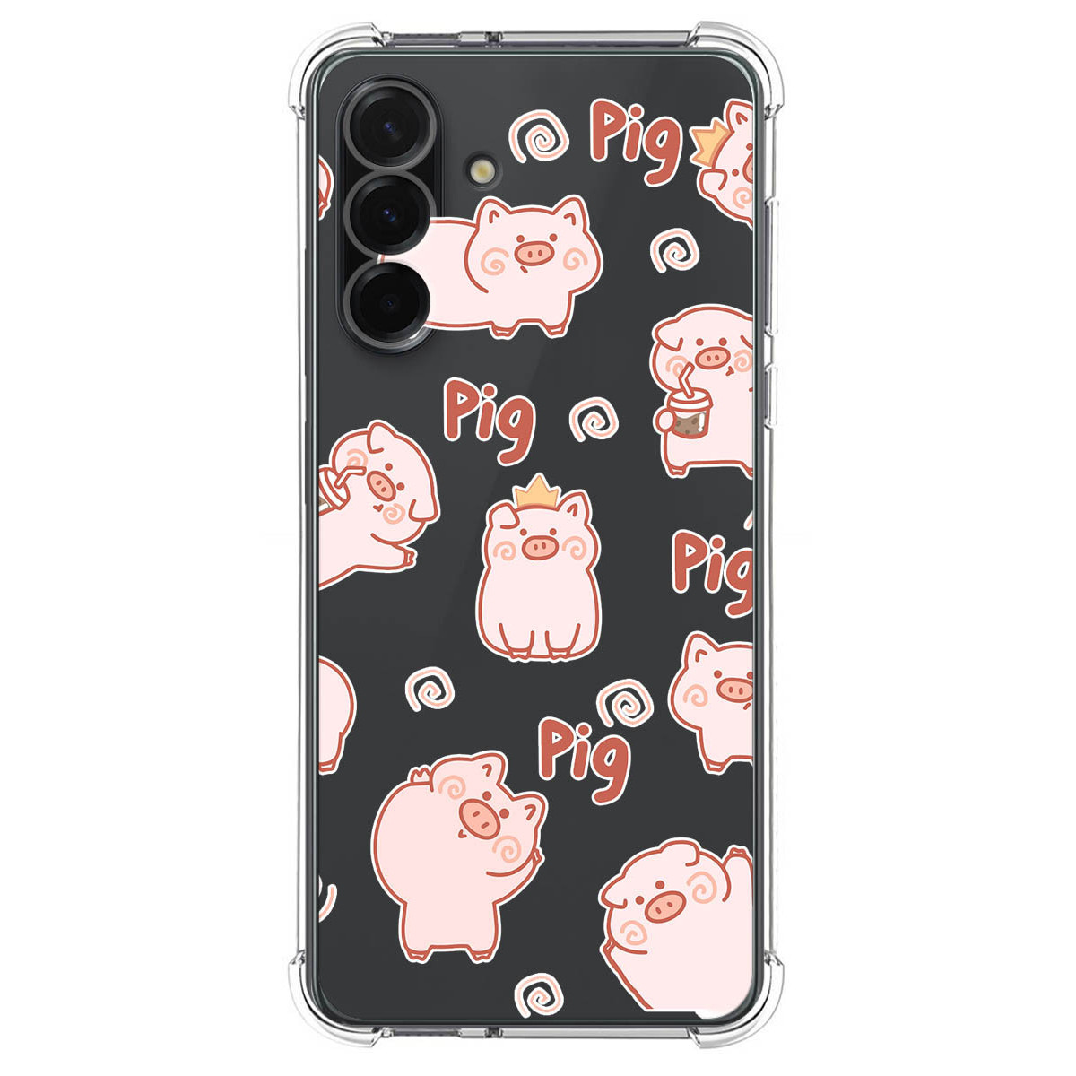 Funda Silicona Antigolpes para Samsung Galaxy A17 4G / 5G diseño Cerdos Dibujos