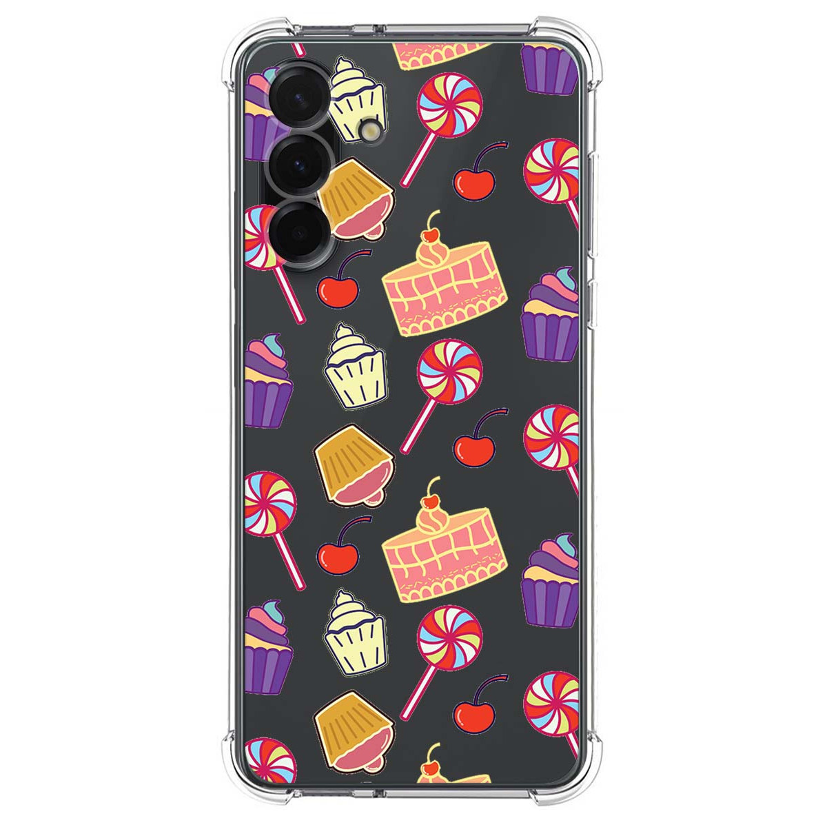 Funda Silicona Antigolpes para Samsung Galaxy A17 4G / 5G diseño Dulces 01 Dibujos