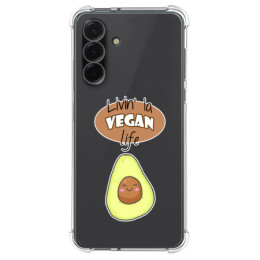 Funda Silicona Antigolpes para Samsung Galaxy A17 4G / 5G diseño Vegan Life Dibujos
