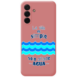 Funda Silicona Líquida Rosa para Samsung Galaxy A17 4G / 5G diseño Agua Dibujos