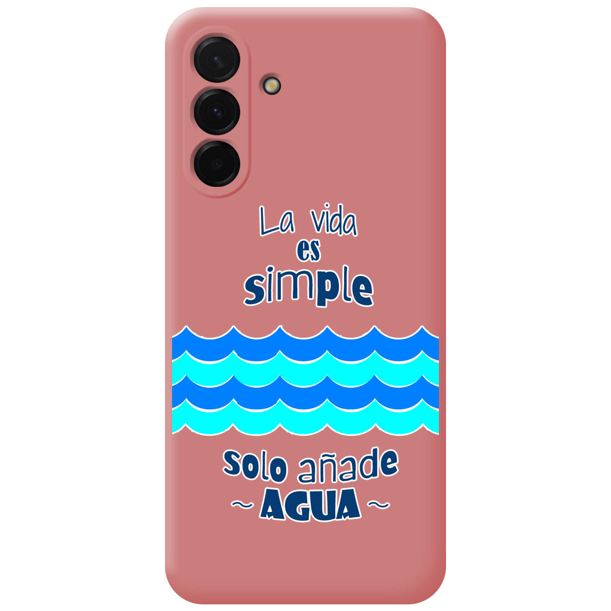 Funda Silicona Líquida Rosa para Samsung Galaxy A17 4G / 5G diseño Agua Dibujos