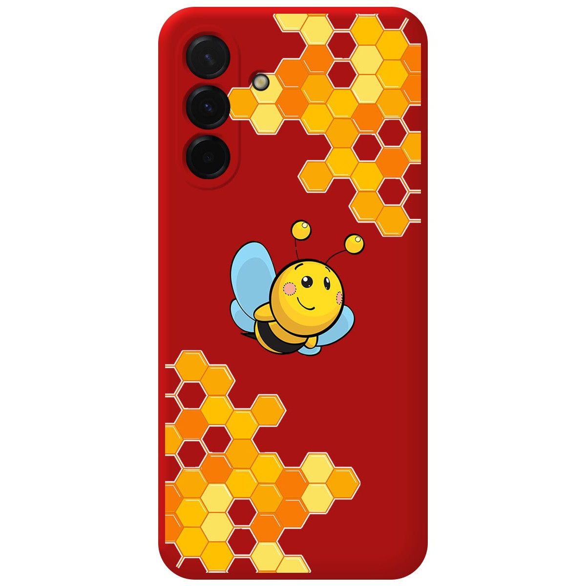 Funda Silicona Líquida Roja para Samsung Galaxy A17 4G / 5G diseño Abeja Dibujos