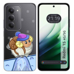 Funda Silicona Transparente para Xiaomi Redmi 15 4G / 5G diseño Cabra Dibujos