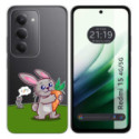 Funda Silicona Transparente para Xiaomi Redmi 15 4G / 5G diseño Conejo Dibujos
