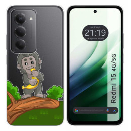 Funda Silicona Transparente para Xiaomi Redmi 15 4G / 5G diseño Mono Dibujos