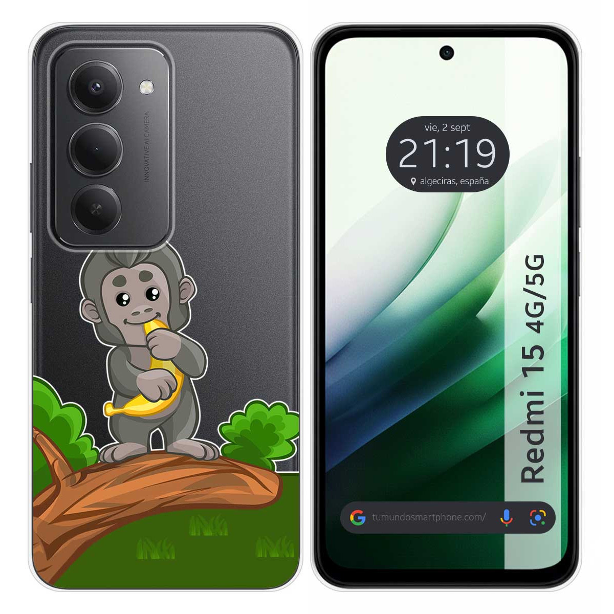 Funda Silicona Transparente para Xiaomi Redmi 15 4G / 5G diseño Mono Dibujos