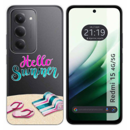 Funda Silicona Transparente para Xiaomi Redmi 15 4G / 5G diseño Summer Dibujos