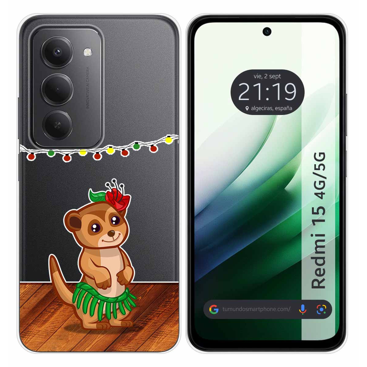 Funda Silicona Transparente para Xiaomi Redmi 15 4G / 5G diseño Suricata Dibujos