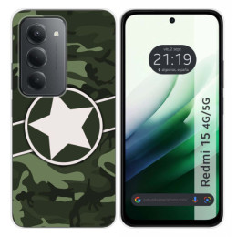 Funda Silicona para Xiaomi Redmi 15 4G / 5G diseño Camuflaje 01 Dibujos