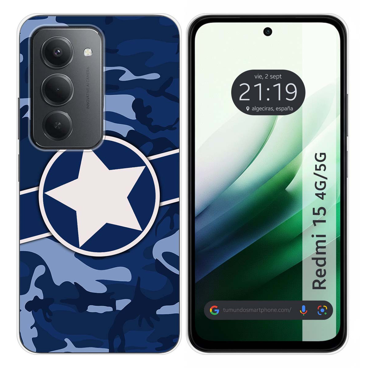 Funda Silicona para Xiaomi Redmi 15 4G / 5G diseño Camuflaje 03 Dibujos