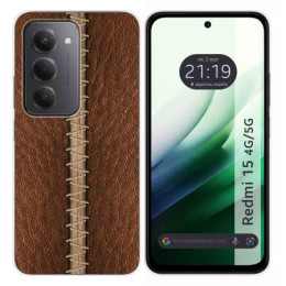 Funda Silicona para Xiaomi Redmi 15 4G / 5G diseño Cuero 01 Dibujos
