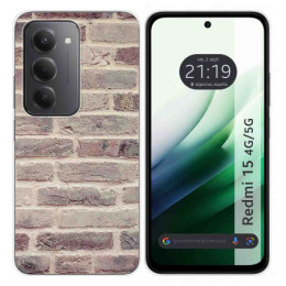 Funda Silicona para Xiaomi Redmi 15 4G / 5G diseño Ladrillo 01 Dibujos