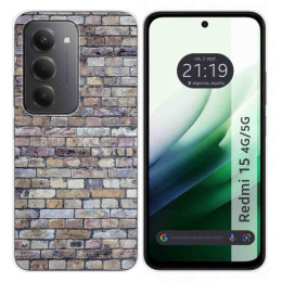 Funda Silicona para Xiaomi Redmi 15 4G / 5G diseño Ladrillo 02 Dibujos
