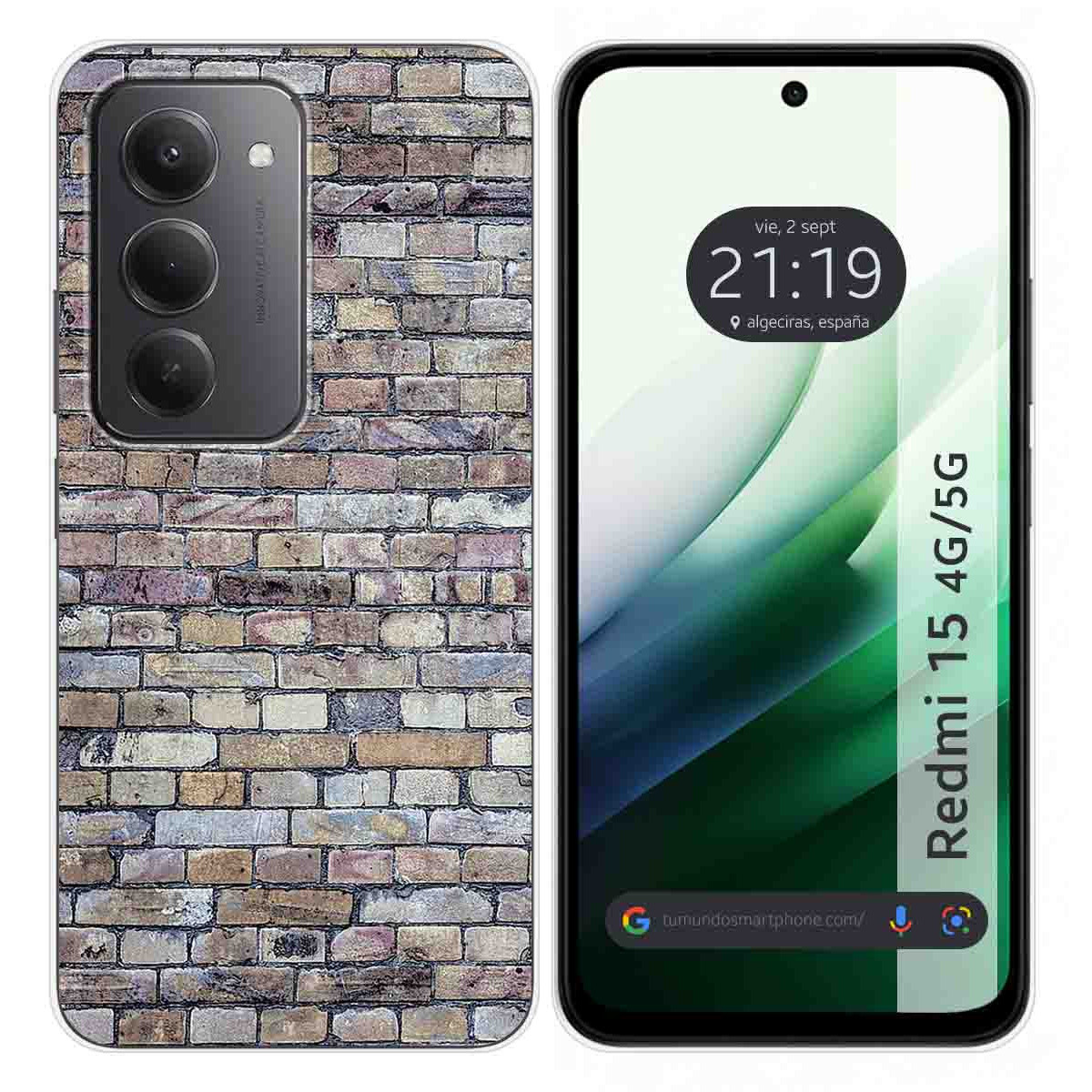 Funda Silicona para Xiaomi Redmi 15 4G / 5G diseño Ladrillo 02 Dibujos