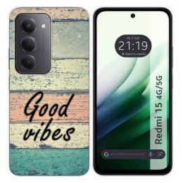 Funda Silicona para Xiaomi Redmi 15 4G / 5G diseño Madera 01 Dibujos
