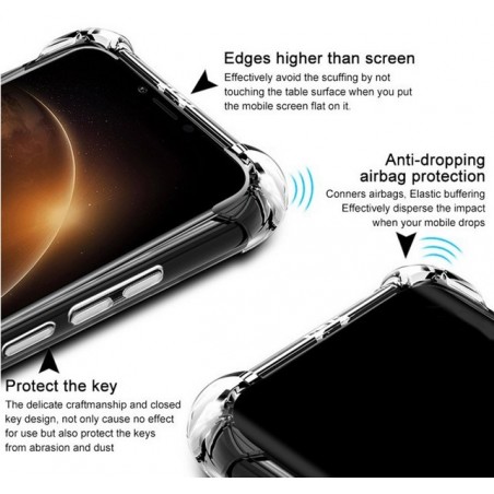 Funda Gel Tpu Anti-Shock Transparente para Huawei Honor Play