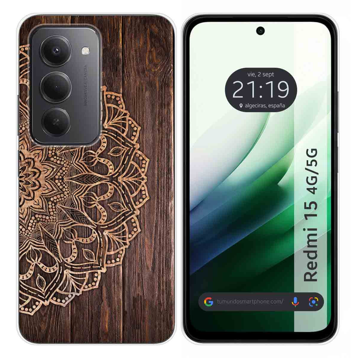 Funda Silicona para Xiaomi Redmi 15 4G / 5G diseño Madera 06 Dibujos