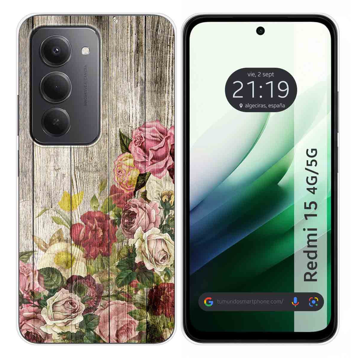 Funda Silicona para Xiaomi Redmi 15 4G / 5G diseño Madera 08 Dibujos