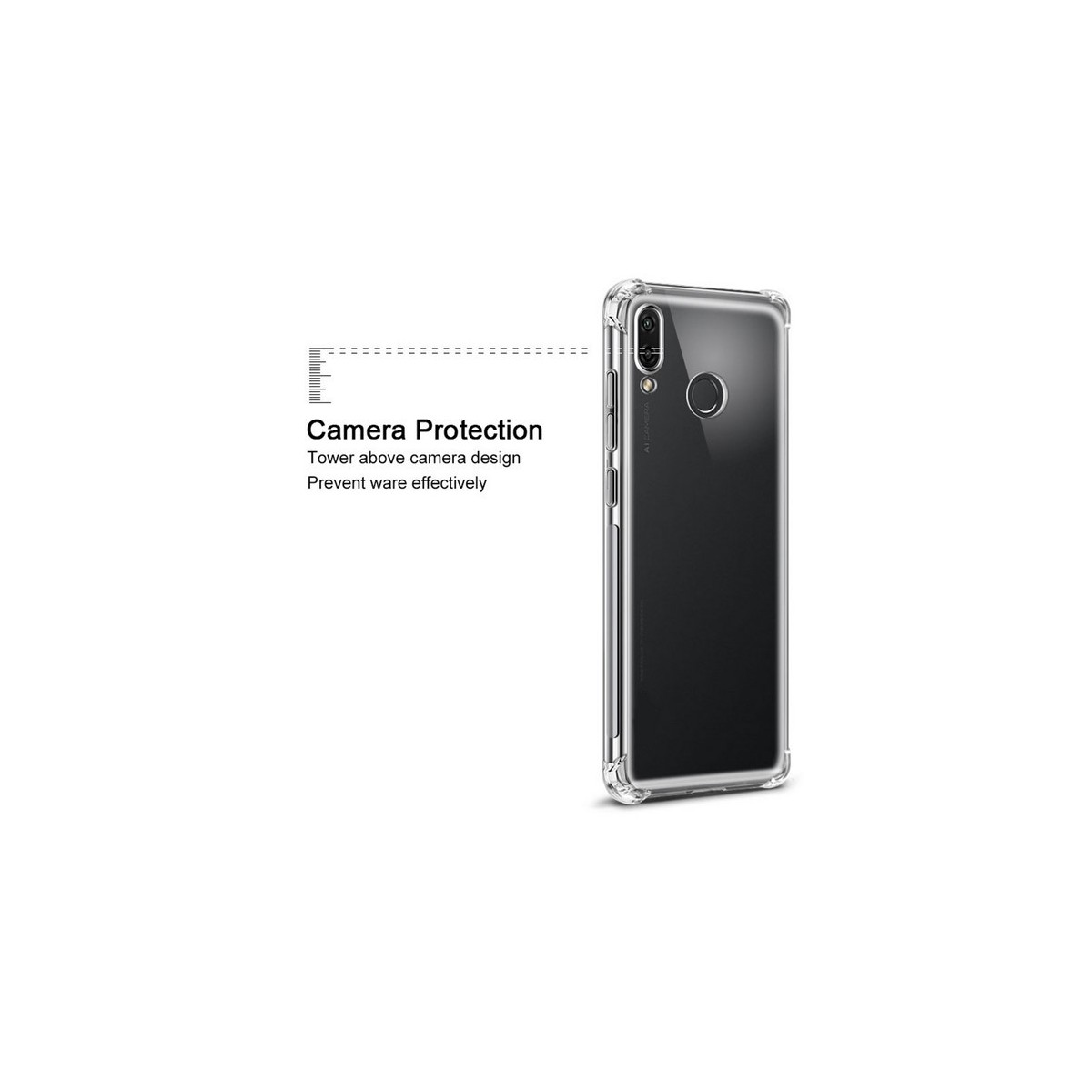 Funda Gel Tpu Anti-Shock Transparente para Huawei Honor Play