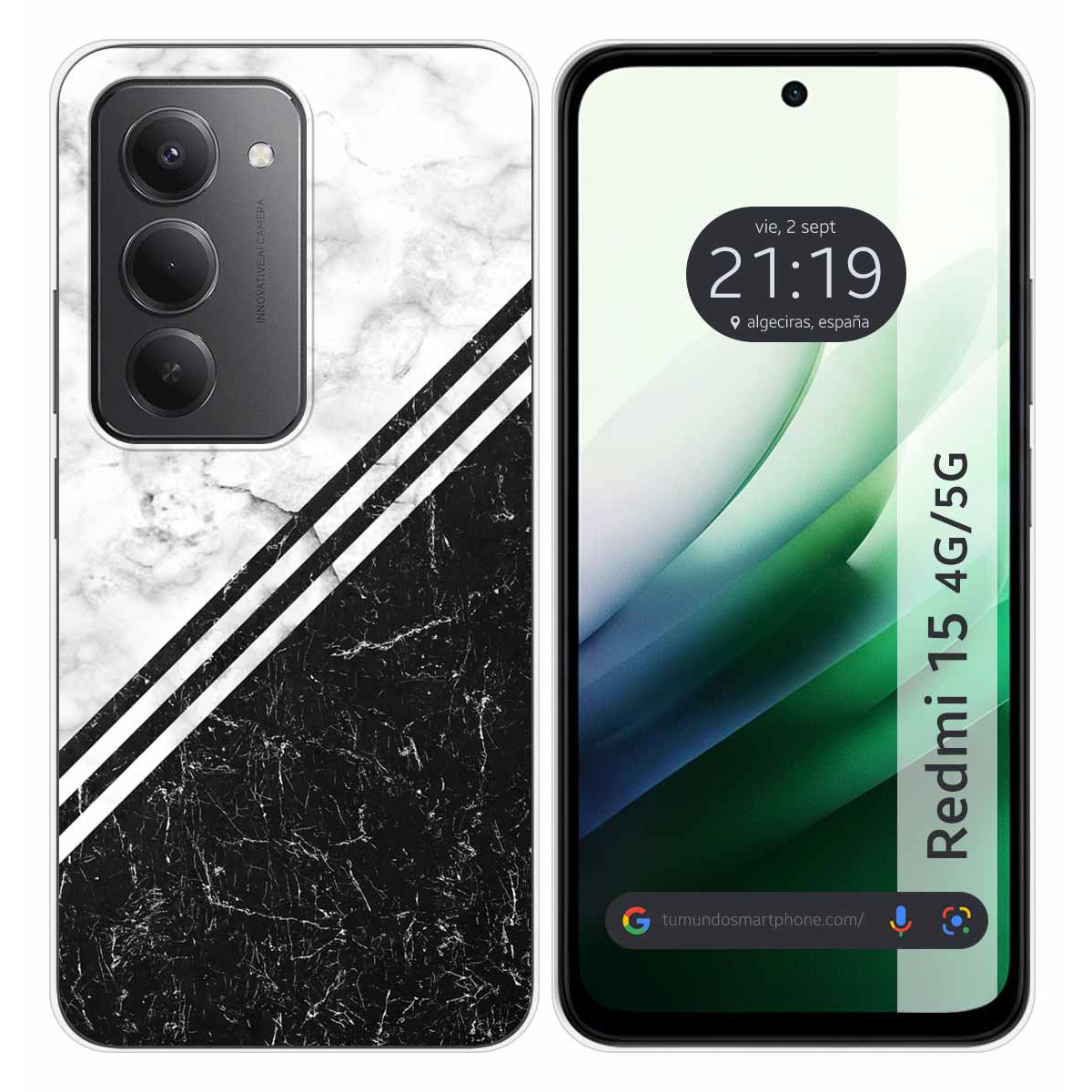 Funda Silicona para Xiaomi Redmi 15 4G / 5G diseño Mármol 01 Dibujos