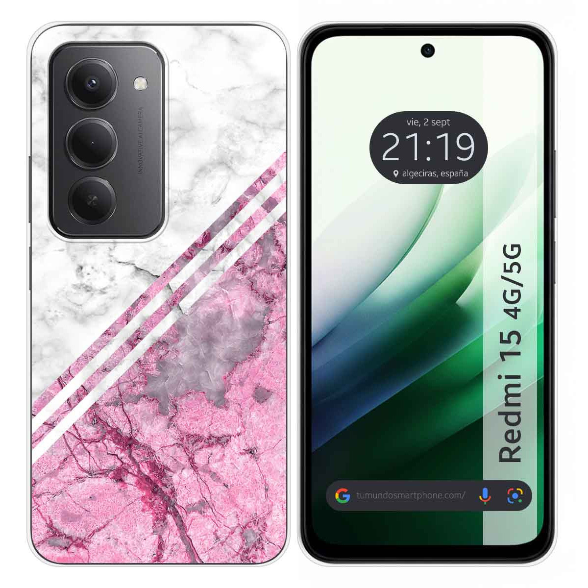 Funda Silicona para Xiaomi Redmi 15 4G / 5G diseño Mármol 03 Dibujos