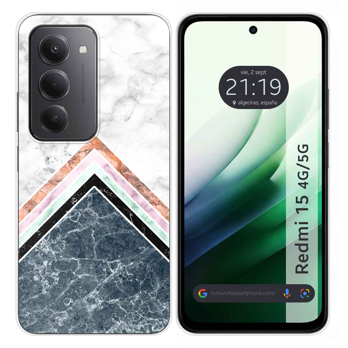 Funda Silicona para Xiaomi Redmi 15 4G / 5G diseño Mármol 05 Dibujos