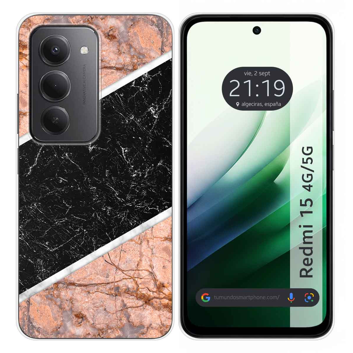 Funda Silicona para Xiaomi Redmi 15 4G / 5G diseño Mármol 07 Dibujos