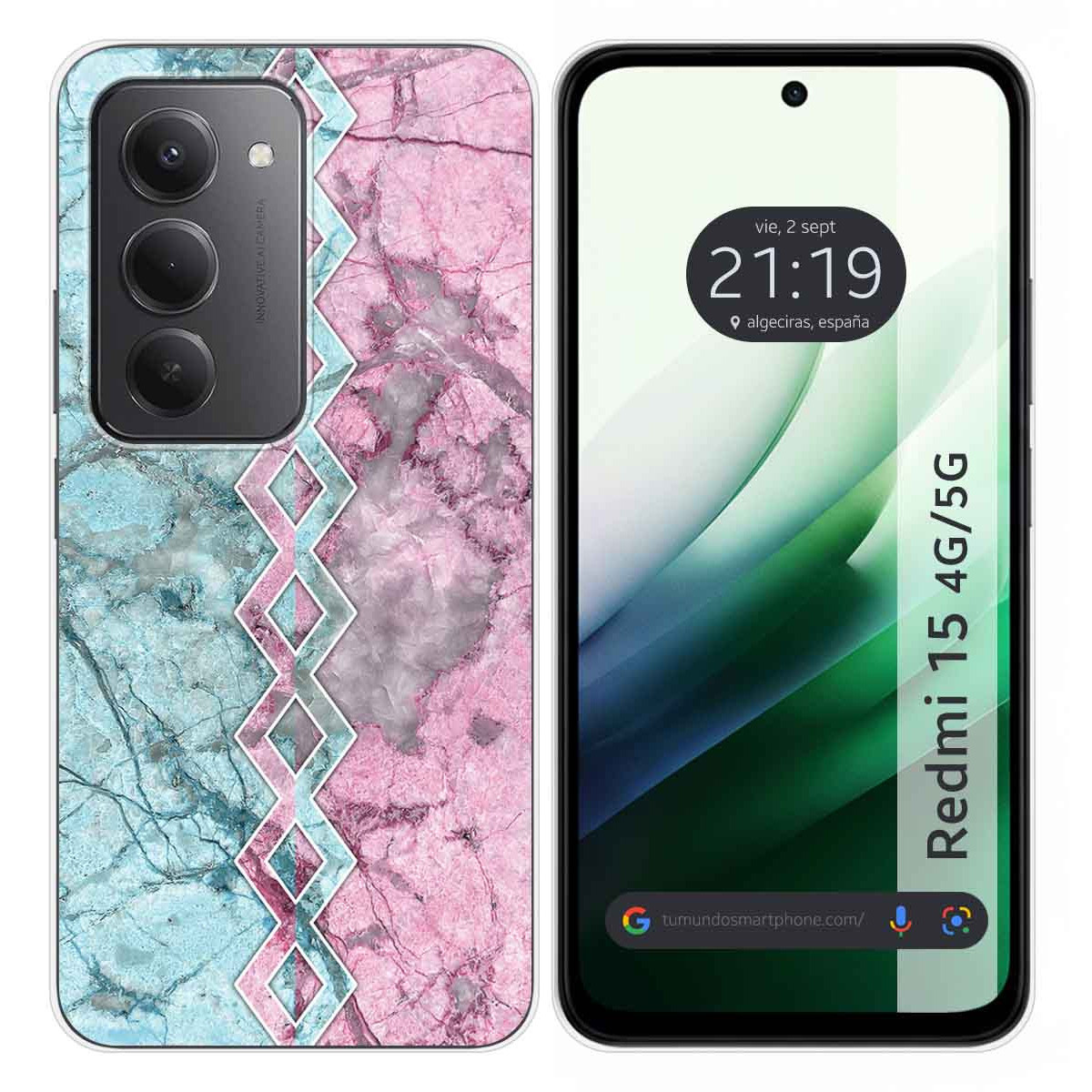 Funda Silicona para Xiaomi Redmi 15 4G / 5G diseño Mármol 08 Dibujos