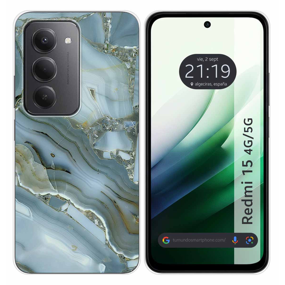 Funda Silicona para Xiaomi Redmi 15 4G / 5G diseño Mármol 09 Dibujos